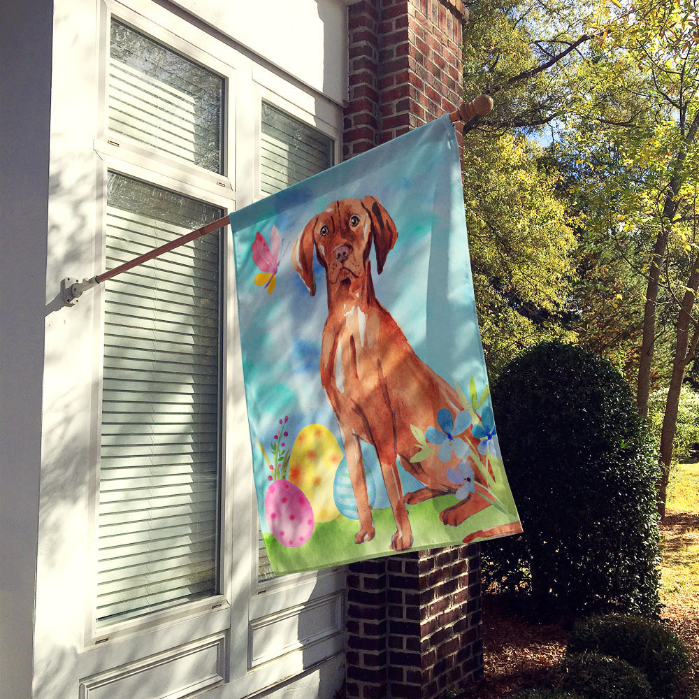 Easter Eggs Vizsla House Flag 28x40 Porch Sleeve Pole Decorative Outside Yard Banner Artwork Wall Hanging, Polyester