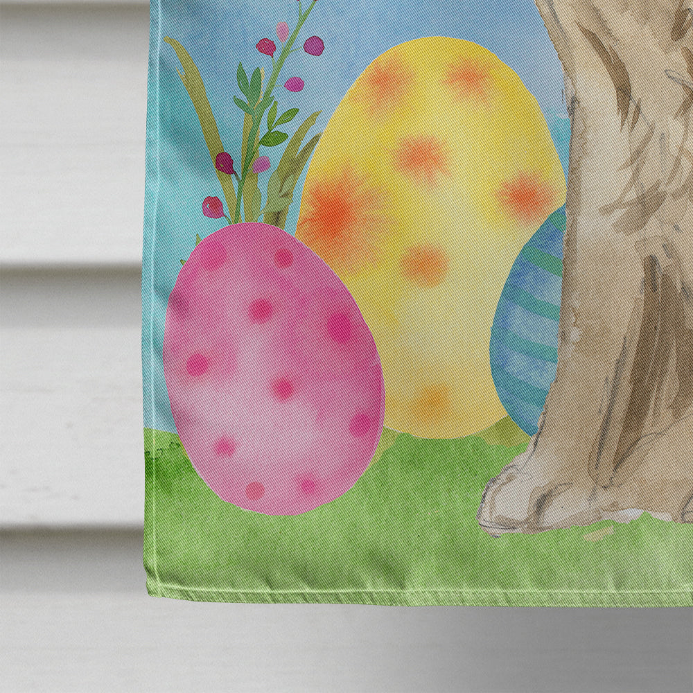 Easter Eggs Golden Retriever House Flag 28x40 Porch Sleeve Pole Decorative Outside Yard Banner Artwork Wall Hanging, Polyester