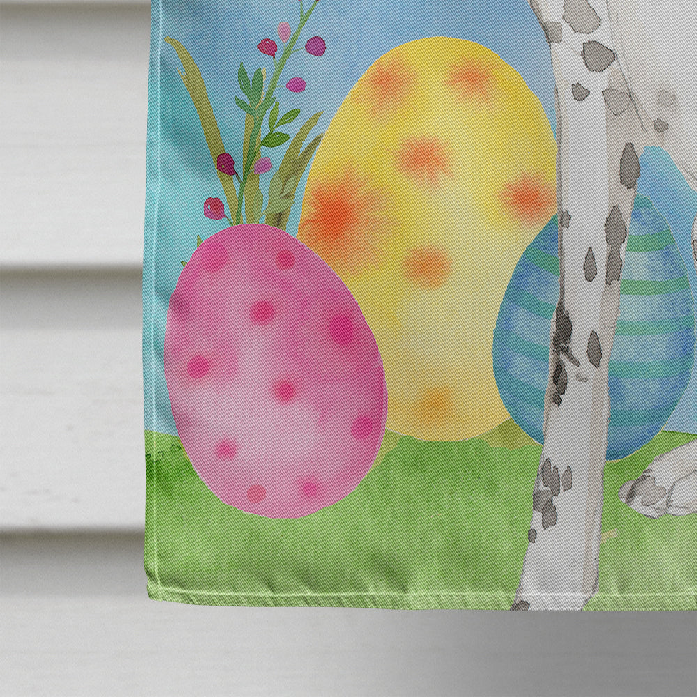 Easter Eggs English Pointer House Flag 28x40 Porch Sleeve Pole Decorative Outside Yard Banner Artwork Wall Hanging, Polyester