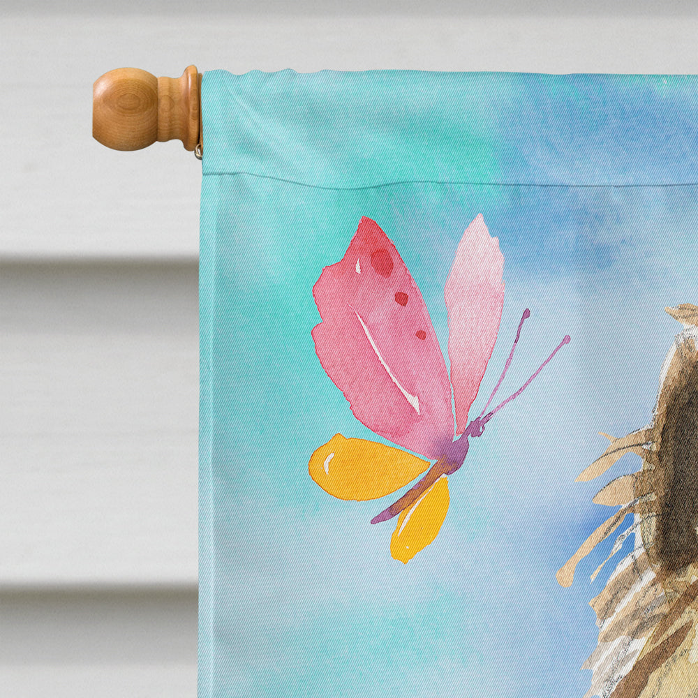 Easter Eggs Cairn Terrier House Flag 28x40 Porch Sleeve Pole Decorative Outside Yard Banner Artwork Wall Hanging, Polyester