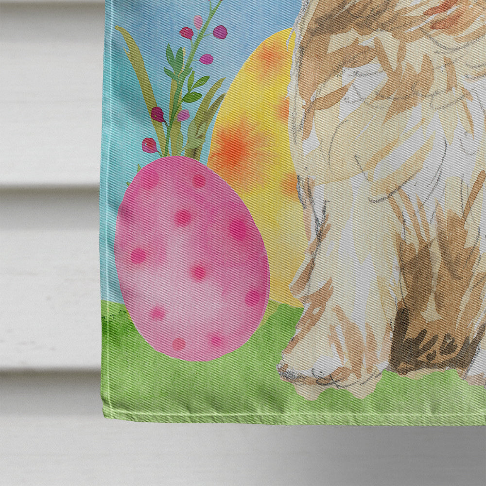 Easter Eggs Cairn Terrier House Flag 28x40 Porch Sleeve Pole Decorative Outside Yard Banner Artwork Wall Hanging, Polyester