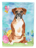 Easter Eggs Boxer House Flag 28x40 Porch Sleeve Pole Decorative Outside Yard Banner Artwork Wall Hanging, Polyester