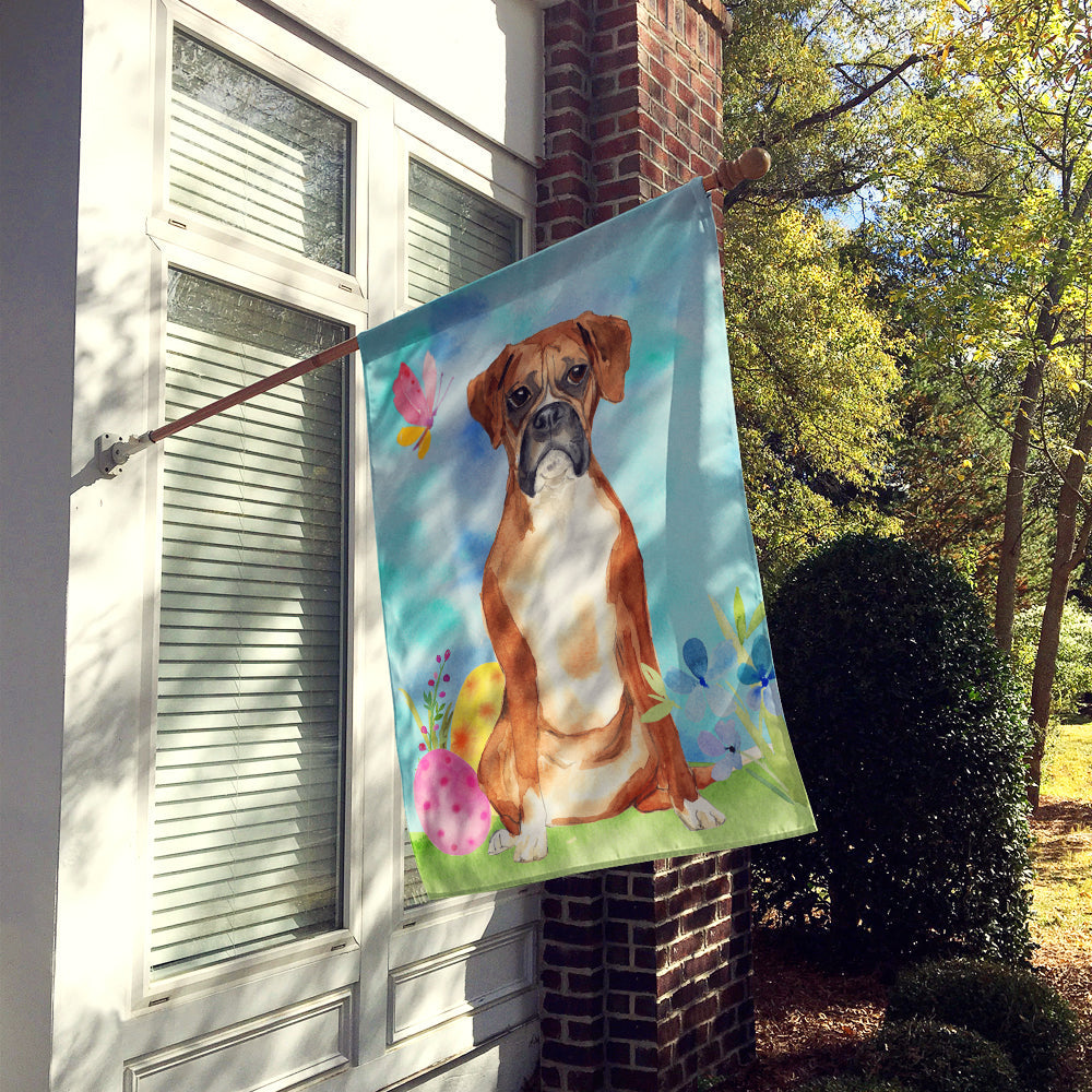 Easter Eggs Boxer House Flag 28x40 Porch Sleeve Pole Decorative Outside Yard Banner Artwork Wall Hanging, Polyester