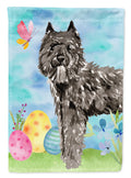 Easter Eggs Bouvier des Flandres House Flag 28x40 Porch Sleeve Pole Decorative Outside Yard Banner Artwork Wall Hanging, Polyester