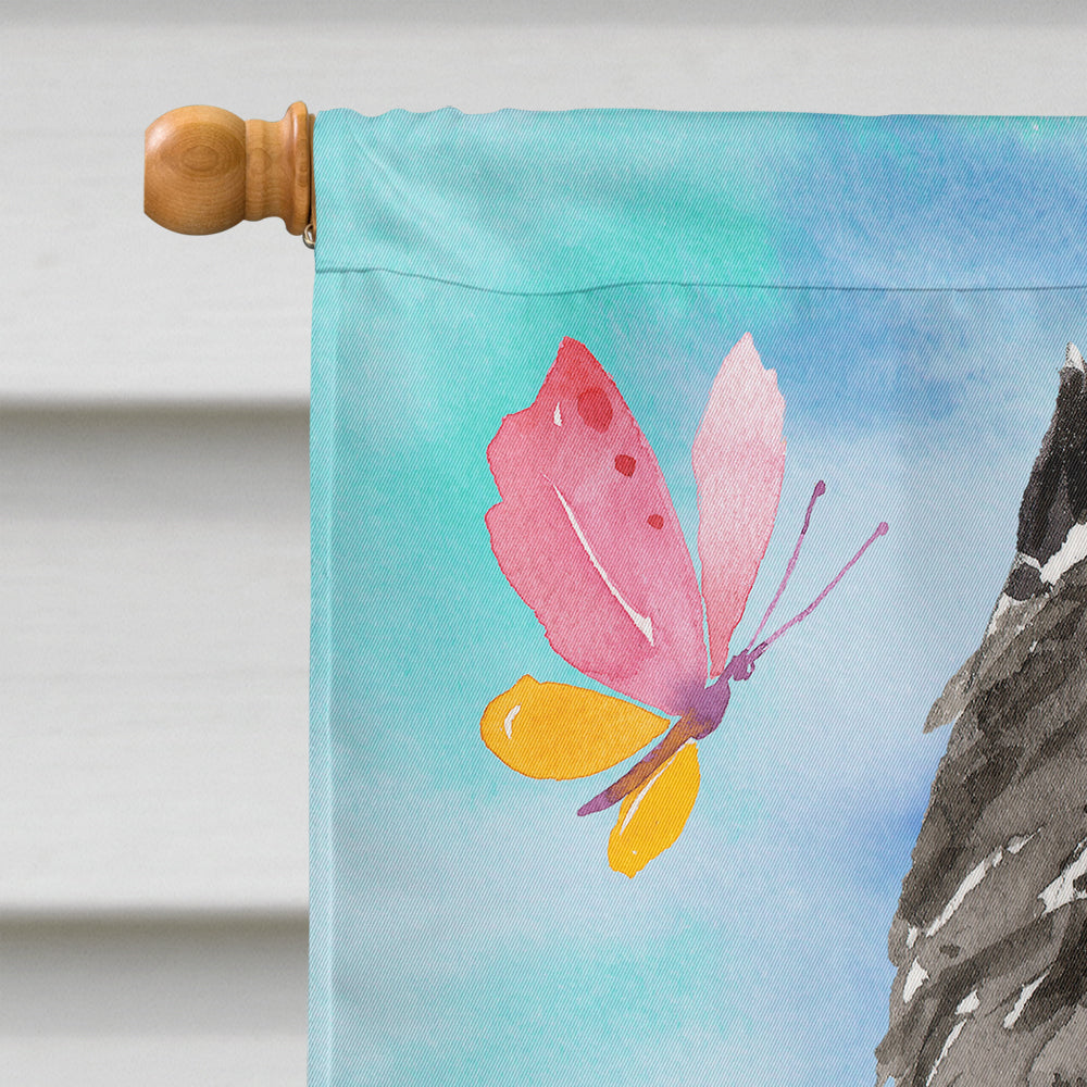 Easter Eggs Bouvier des Flandres House Flag 28x40 Porch Sleeve Pole Decorative Outside Yard Banner Artwork Wall Hanging, Polyester