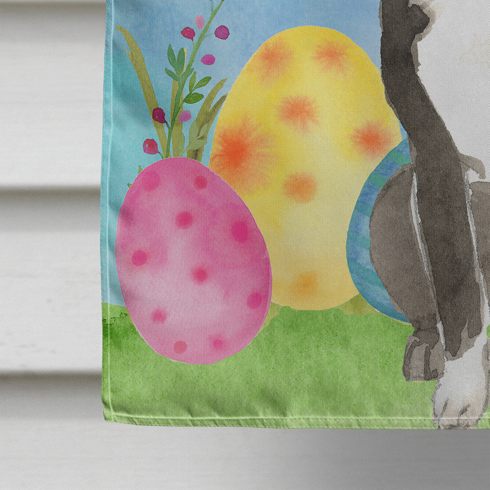Easter Eggs Boston Terrier House Flag 28x40 Porch Sleeve Pole Decorative Outside Yard Banner Artwork Wall Hanging, Polyester