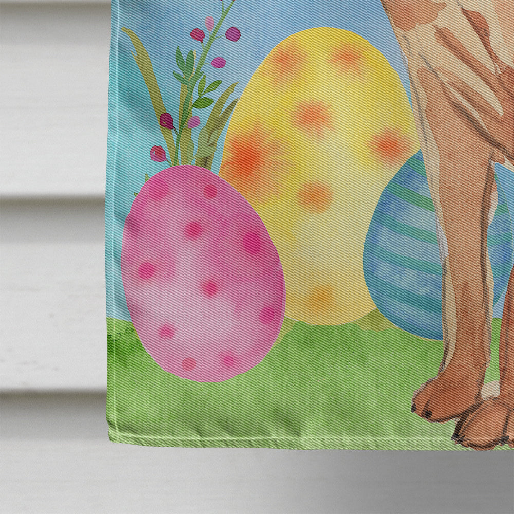 Easter Eggs Bloodhound House Flag 28x40 Porch Sleeve Pole Decorative Outside Yard Banner Artwork Wall Hanging, Polyester