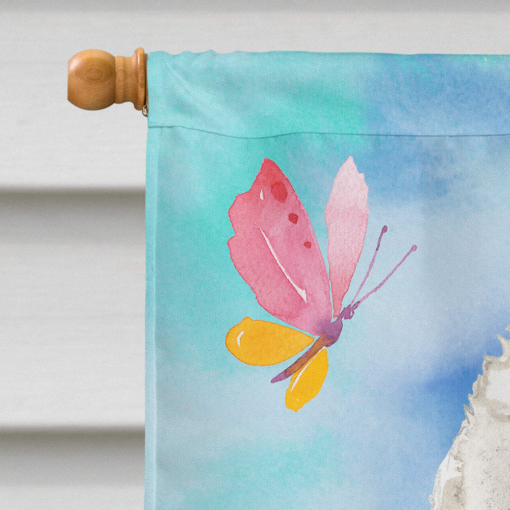 Easter Eggs Bichon Frise House Flag 28x40 Porch Sleeve Pole Decorative Outside Yard Banner Artwork Wall Hanging, Polyester