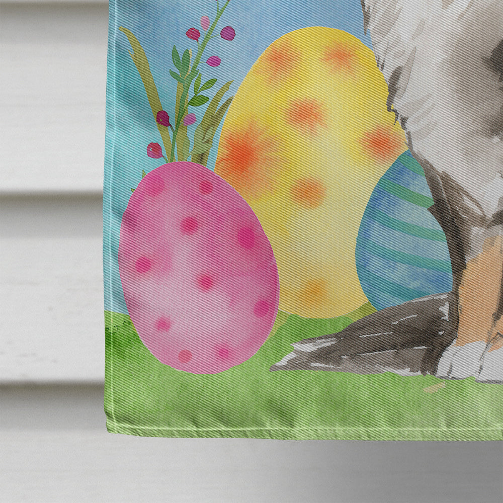Easter Eggs Bernese Mountain Dog House Flag 28x40 Porch Sleeve Pole Decorative Outside Yard Banner Artwork Wall Hanging, Polyester