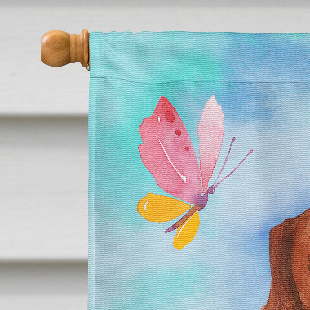 Easter Eggs Basset Hound House Flag 28x40 Porch Sleeve Pole Decorative Outside Yard Banner Artwork Wall Hanging, Polyester