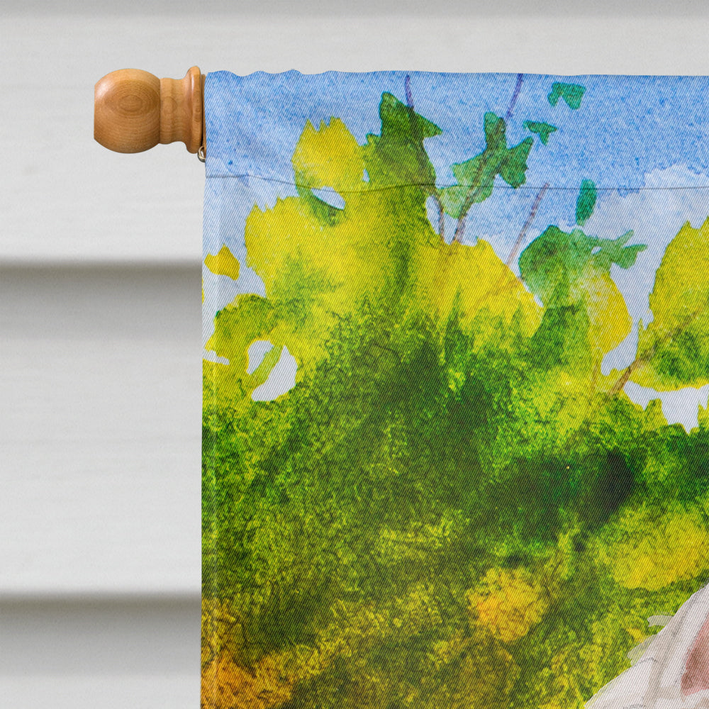 Fall Westie House Flag 28x40 Porch Sleeve Pole Decorative Outside Yard Banner Artwork Wall Hanging, Polyester