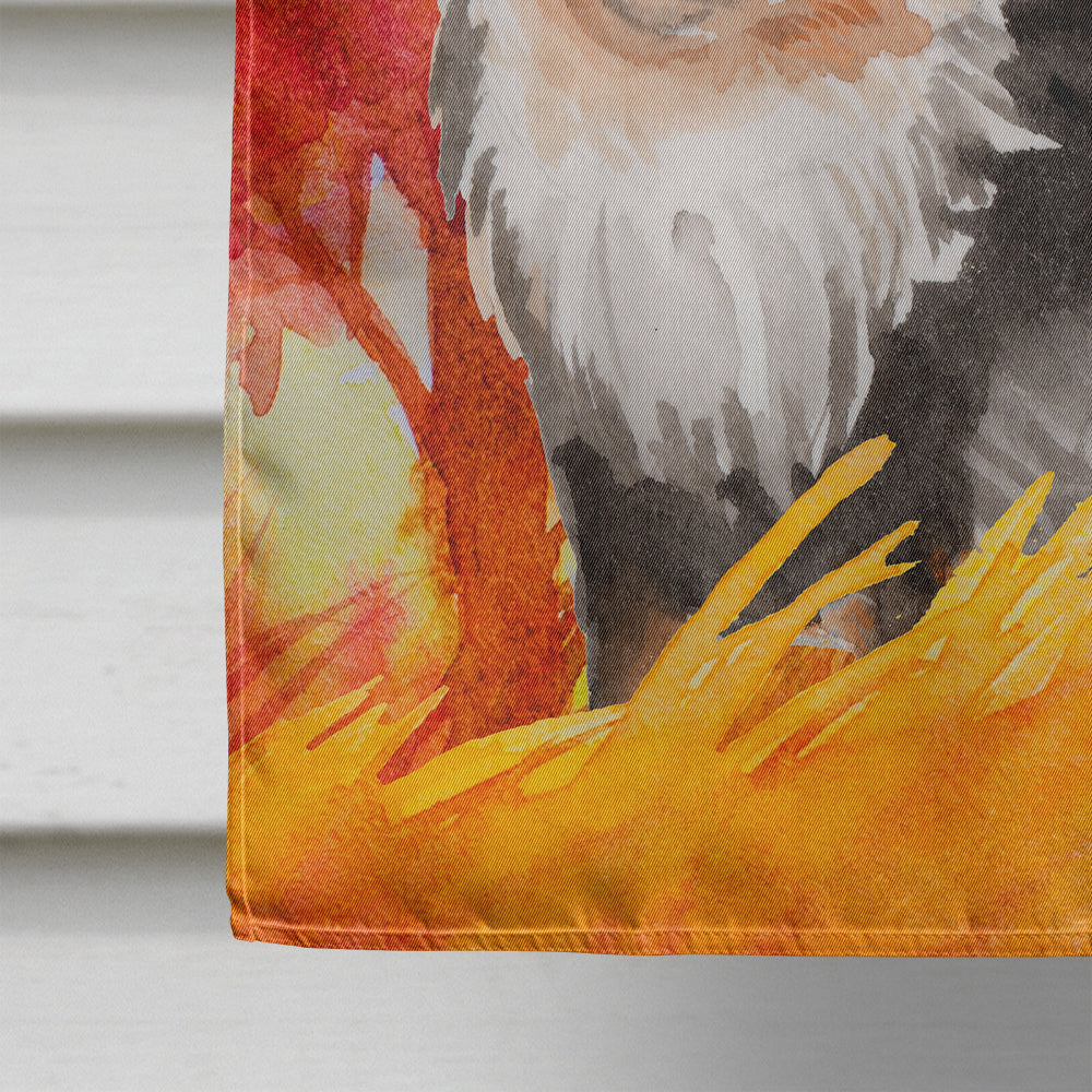 Fall Chihuahua House Flag 28x40 Porch Sleeve Pole Decorative Outside Yard Banner Artwork Wall Hanging, Polyester