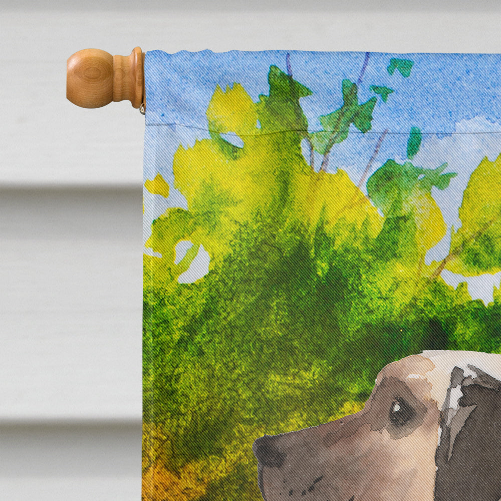 Fall Great Dane House Flag 28x40 Porch Sleeve Pole Decorative Outside Yard Banner Artwork Wall Hanging, Polyester
