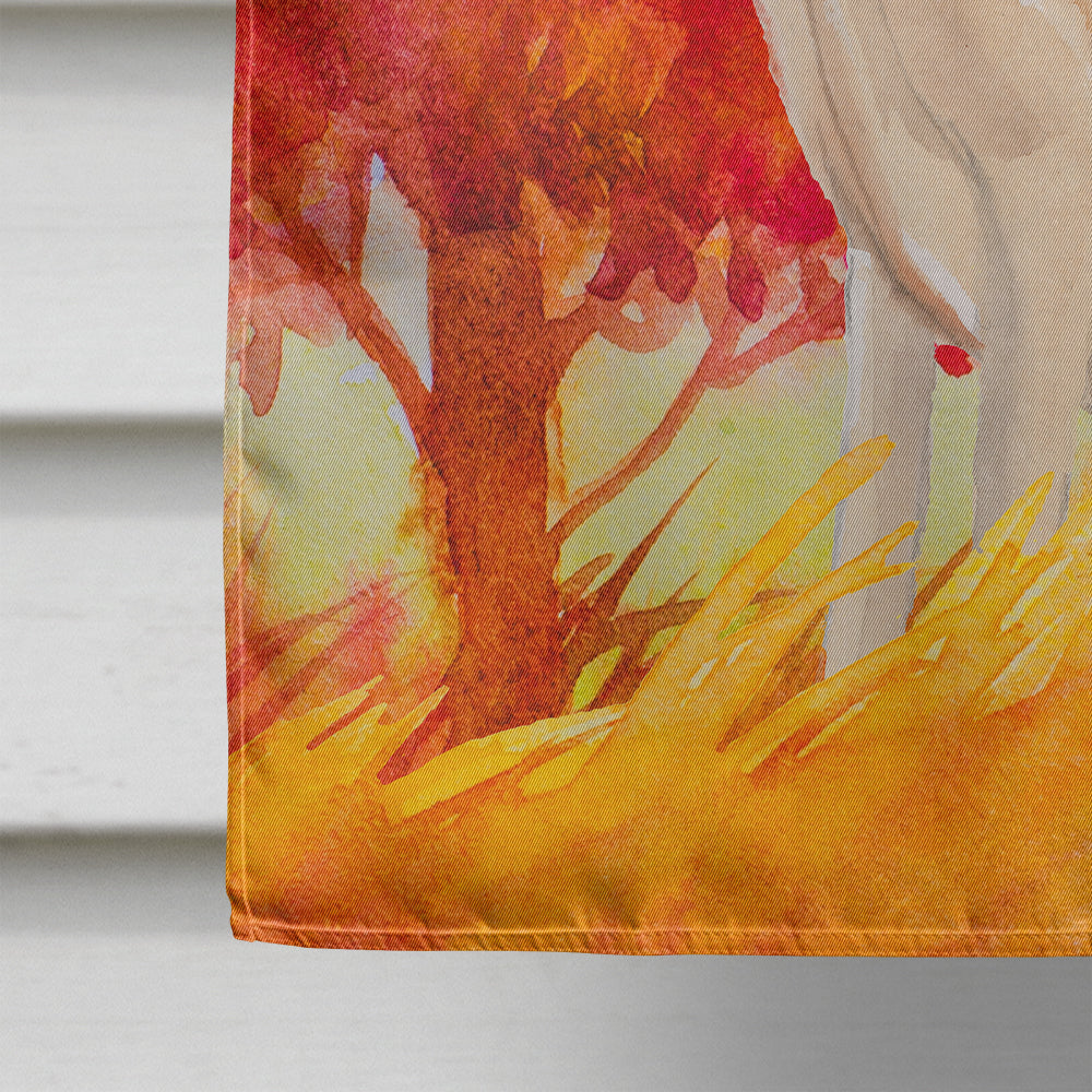 Fall Great Dane House Flag 28x40 Porch Sleeve Pole Decorative Outside Yard Banner Artwork Wall Hanging, Polyester