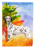 Fall Dalmatian House Flag 28x40 Porch Sleeve Pole Decorative Outside Yard Banner Artwork Wall Hanging, Polyester