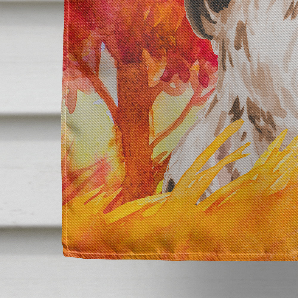 Fall Chocolate Parti Cocker Spaniel House Flag 28x40 Porch Sleeve Pole Decorative Outside Yard Banner Artwork Wall Hanging, Polyester