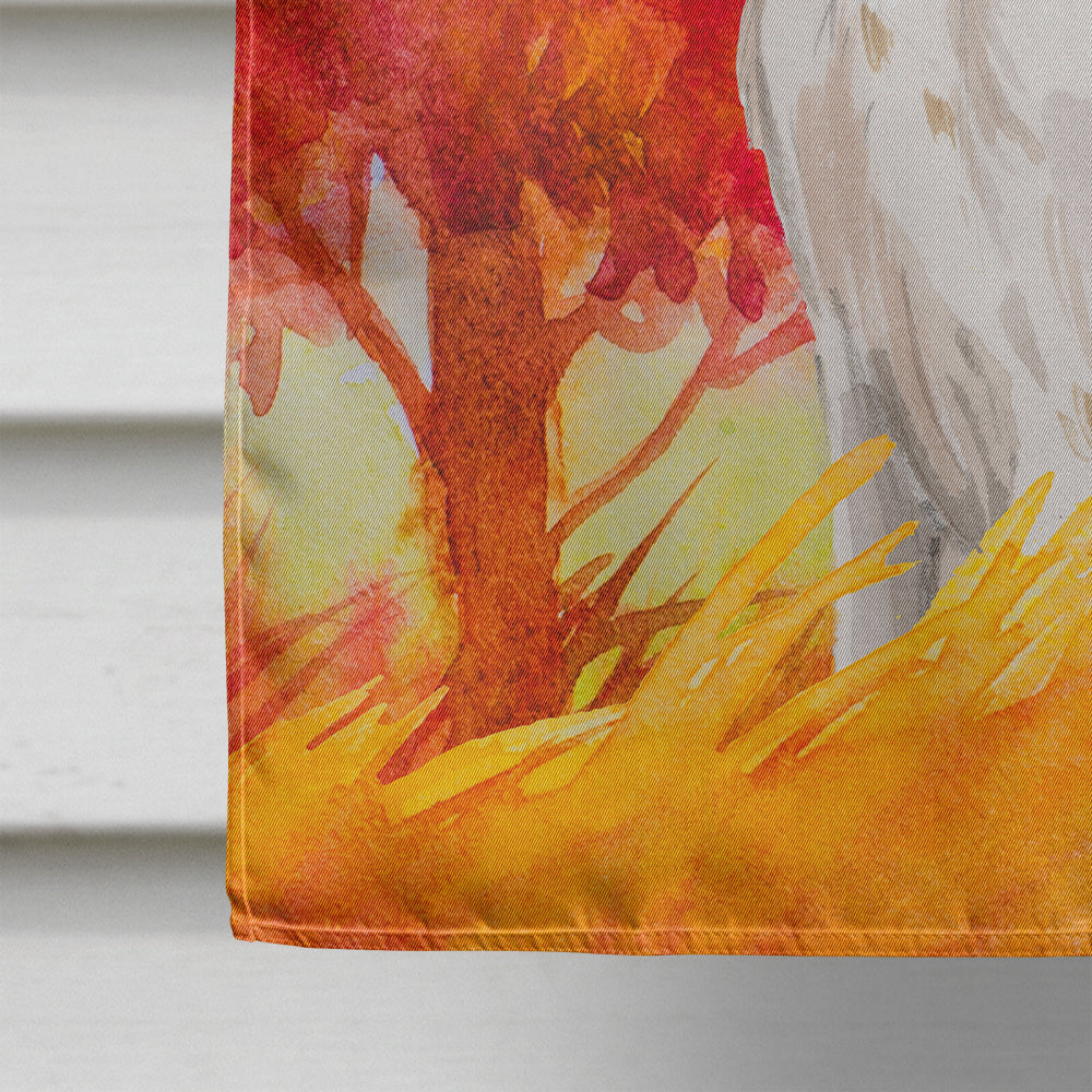 Fall Brittany Spaniel House Flag 28x40 Porch Sleeve Pole Decorative Outside Yard Banner Artwork Wall Hanging, Polyester