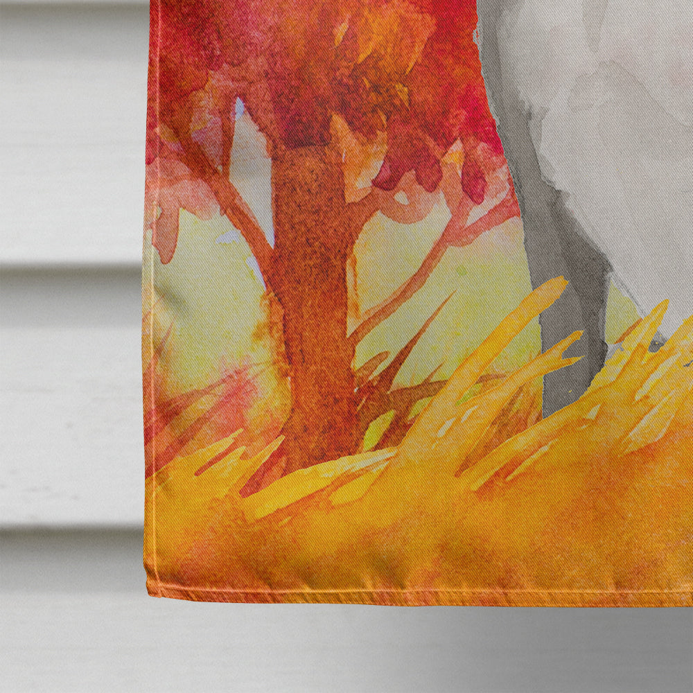 Fall Staffordshire Bull Terrier House Flag 28x40 Porch Sleeve Pole Decorative Outside Yard Banner Artwork Wall Hanging, Polyester