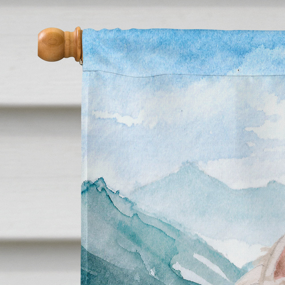 Mountian Flowers Westie House Flag 28x40 Porch Sleeve Pole Decorative Outside Yard Banner Artwork Wall Hanging, Polyester