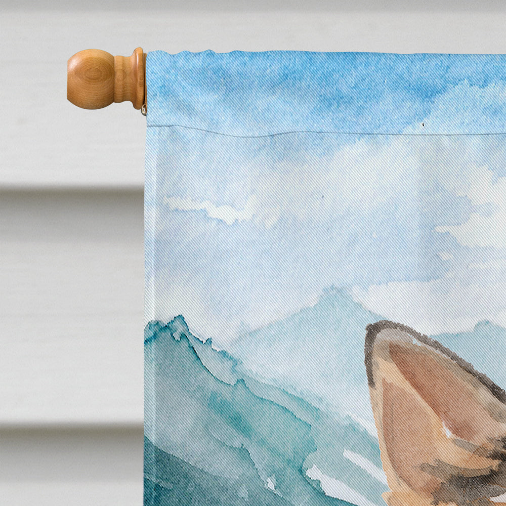 Mountian Flowers Norwich Terrier House Flag 28x40 Porch Sleeve Pole Decorative Outside Yard Banner Artwork Wall Hanging, Polyester