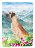 Mountian Flowers Great Dane House Flag 28x40 Porch Sleeve Pole Decorative Outside Yard Banner Artwork Wall Hanging, Polyester