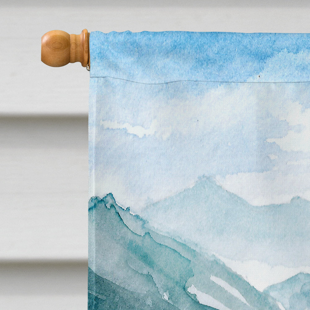 Mountian Flowers Corgi House Flag 28x40 Porch Sleeve Pole Decorative Outside Yard Banner Artwork Wall Hanging, Polyester
