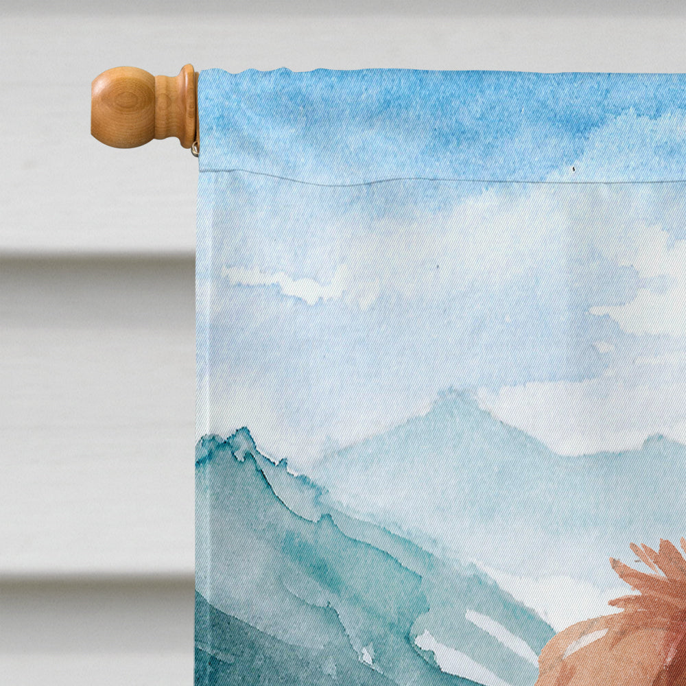 Mountian Flowers Blenheim Cavalier Spaniel House Flag 28x40 Porch Sleeve Pole Decorative Outside Yard Banner Artwork Wall Hanging, Polyester