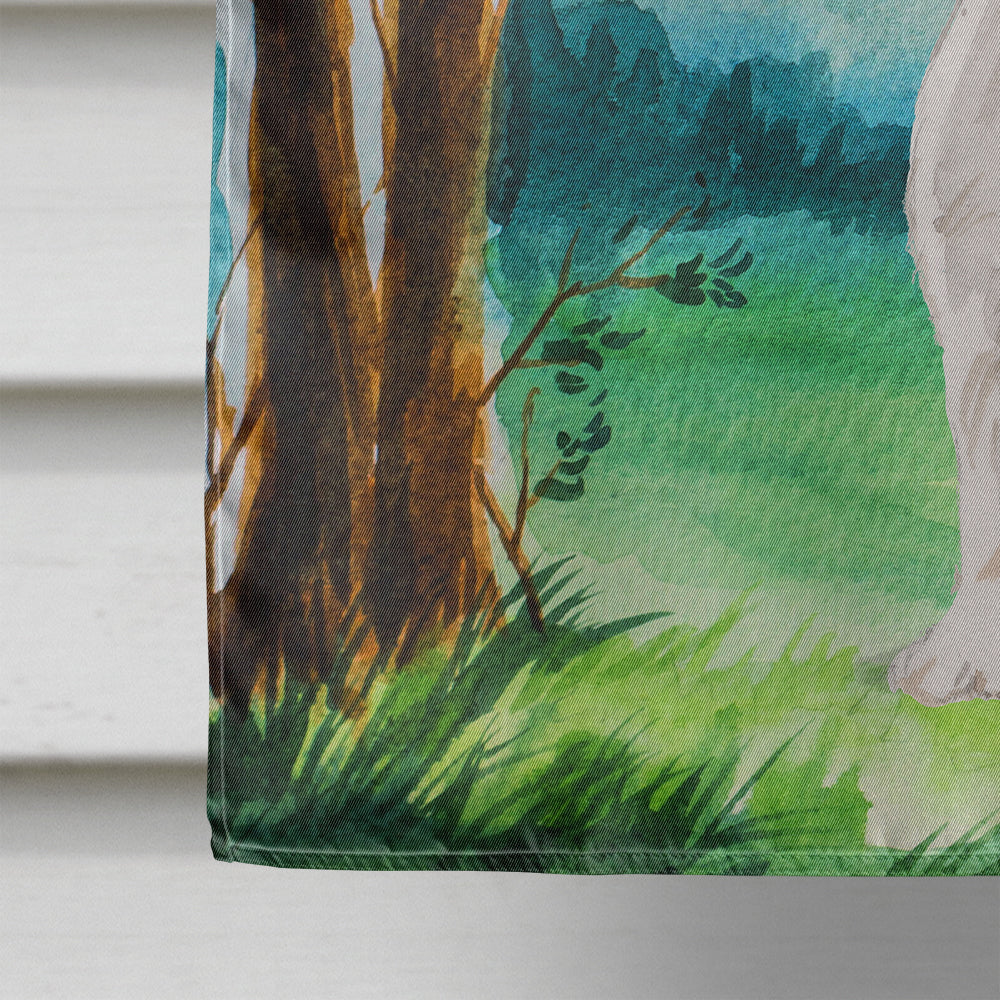 Under the Tree Jack Russell Terrier House Flag 28x40 Porch Sleeve Pole Decorative Outside Yard Banner Artwork Wall Hanging, Polyester