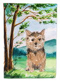 Under the Tree Norwich Terrier House Flag 28x40 Porch Sleeve Pole Decorative Outside Yard Banner Artwork Wall Hanging, Polyester
