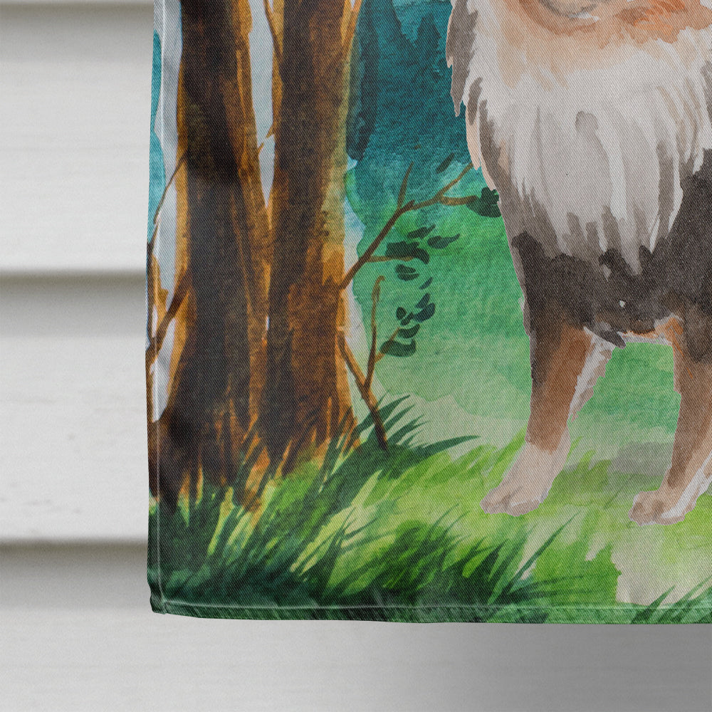 Under the Tree Chihuahua House Flag 28x40 Porch Sleeve Pole Decorative Outside Yard Banner Artwork Wall Hanging, Polyester