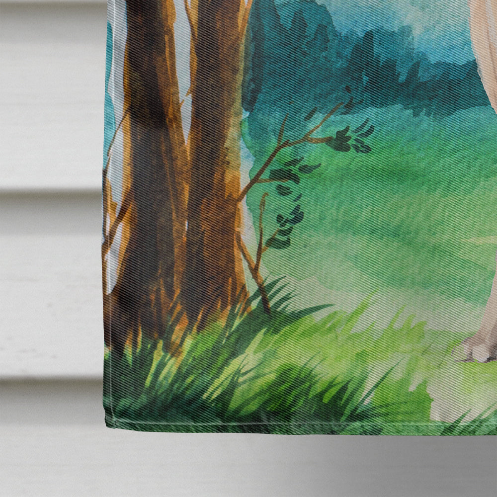 Under the Tree Great Dane House Flag 28x40 Porch Sleeve Pole Decorative Outside Yard Banner Artwork Wall Hanging, Polyester