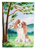 Under the Tree Blenheim Cavalier Spaniel House Flag 28x40 Porch Sleeve Pole Decorative Outside Yard Banner Artwork Wall Hanging, Polyester