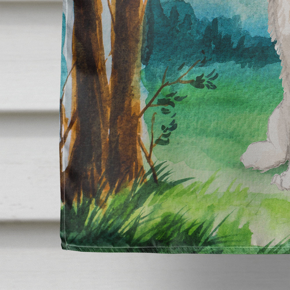 Under the Tree Blenheim Cavalier Spaniel House Flag 28x40 Porch Sleeve Pole Decorative Outside Yard Banner Artwork Wall Hanging, Polyester