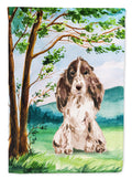 Under the Tree Chocolate Parti Cocker Spaniel House Flag 28x40 Porch Sleeve Pole Decorative Outside Yard Banner Artwork Wall Hanging, Polyester