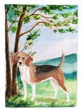 Under the Tree Beagle House Flag 28x40 Porch Sleeve Pole Decorative Outside Yard Banner Artwork Wall Hanging, Polyester