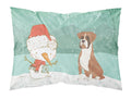 Fawn Boxer and Snowman Christmas Standard Pillowcase Lightweight Super Soft Easy Care Decorative Artwork Pillowcase, Standard