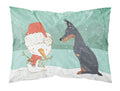 Doberman and Snowman Christmas Standard Pillowcase Lightweight Super Soft Easy Care Decorative Artwork Pillowcase, Standard