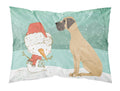 Fawn Natural Great Dane Snowman Christmas Standard Pillowcase Lightweight Super Soft Easy Care Decorative Artwork Pillowcase, Standard