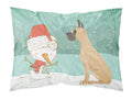 Cropped Fawn Great Dane Snowman Christmas Standard Pillowcase Lightweight Super Soft Easy Care Decorative Artwork Pillowcase, Standard