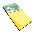 Chocolate Labrador Snowman Christmas Watercolor Sticky Note Holder Refillable Dispenser Desk Accessory 3x3 Pad Gift