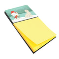 Yellow Labrador Snowman Christmas Watercolor Sticky Note Holder Refillable Dispenser Desk Accessory 3x3 Pad Gift