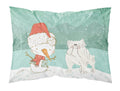 White English Bulldog Snowman Christmas Standard Pillowcase Lightweight Super Soft Easy Care Decorative Artwork Pillowcase, Standard