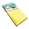 Scottish Terrier Snowman Christmas Watercolor Sticky Note Holder Refillable Dispenser Desk Accessory 3x3 Pad Gift