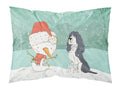 English Springer Spaniel Snowman Christmas Standard Pillowcase Lightweight Super Soft Easy Care Decorative Artwork Pillowcase, Standard
