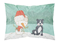 Black Staffie Snowman Christmas Standard Pillowcase Lightweight Super Soft Easy Care Decorative Artwork Pillowcase, Standard