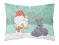 Lakeland Terrier Snowman Christmas Standard Pillowcase Lightweight Super Soft Easy Care Decorative Artwork Pillowcase, Standard