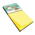 Airedale Terrier Snowman Christmas Watercolor Sticky Note Holder Refillable Dispenser Desk Accessory 3x3 Pad Gift