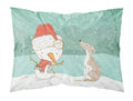 Whippet Snowman Christmas Standard Pillowcase Lightweight Super Soft Easy Care Decorative Artwork Pillowcase, Standard