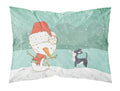 Black Chihuahua Snowman Christmas Standard Pillowcase Lightweight Super Soft Easy Care Decorative Artwork Pillowcase, Standard