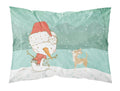 Tan Chihuahua Snowman Christmas Standard Pillowcase Lightweight Super Soft Easy Care Decorative Artwork Pillowcase, Standard